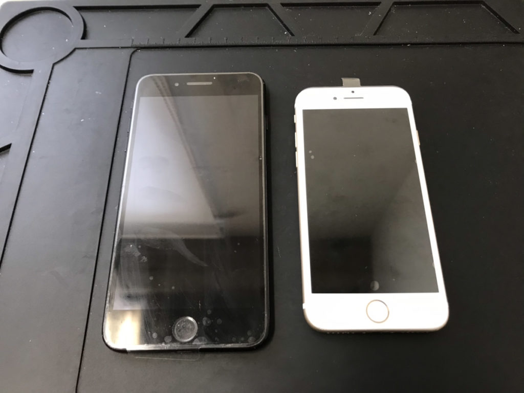 修理後のiPhone7PlusとiPhone7