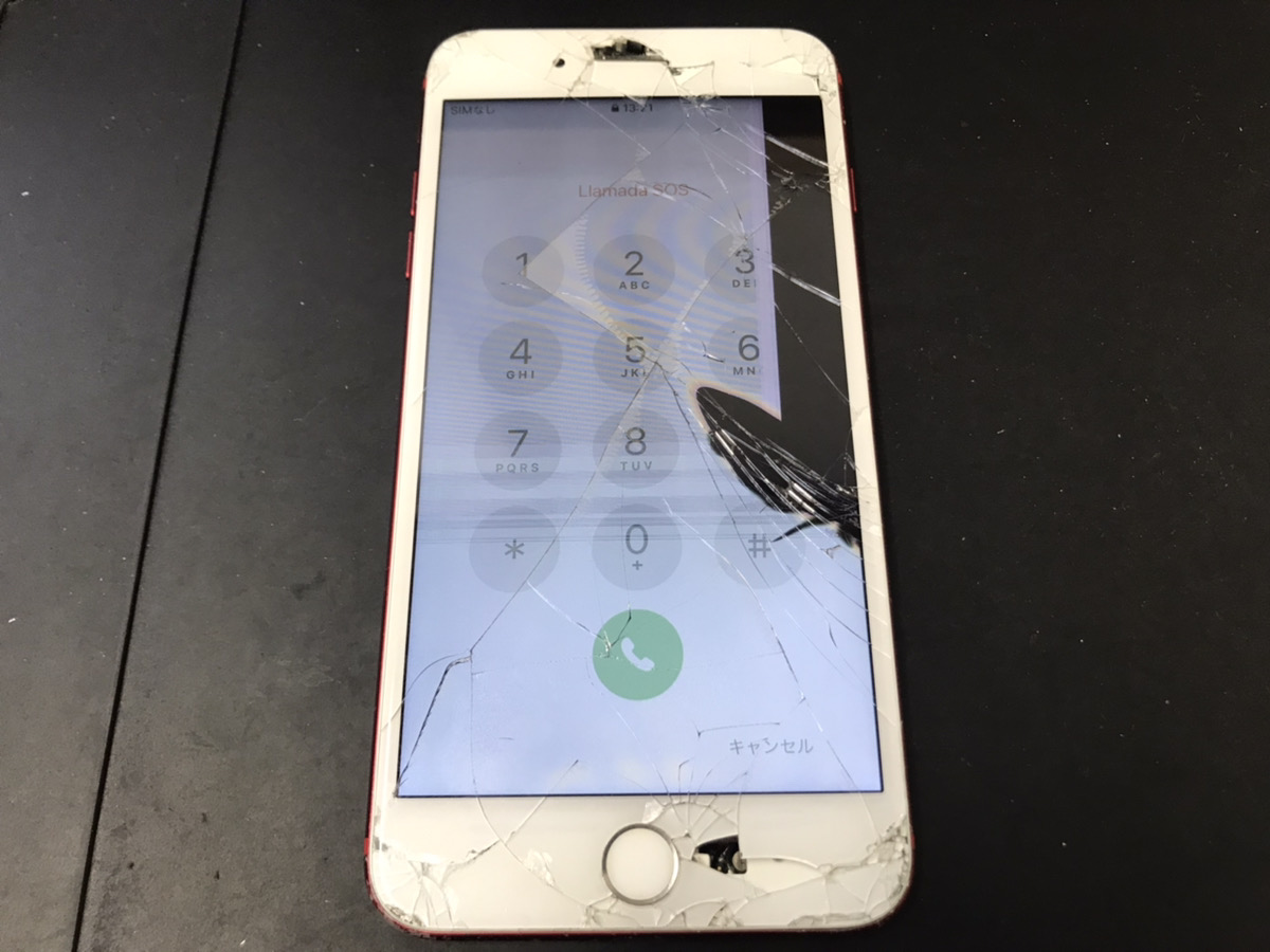 液晶が壊れてタッチ操作ができなくなったiPhone7Plusの修理依頼
