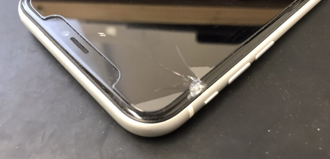 画面修理前のiPhoneXR