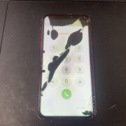 液晶漏れが起きているiPhoneXR