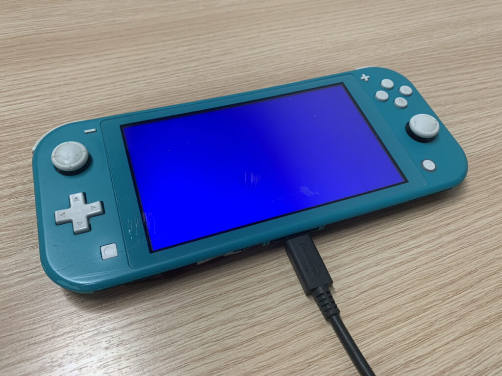 ブルースクリーンになったNintendo Switch Lite