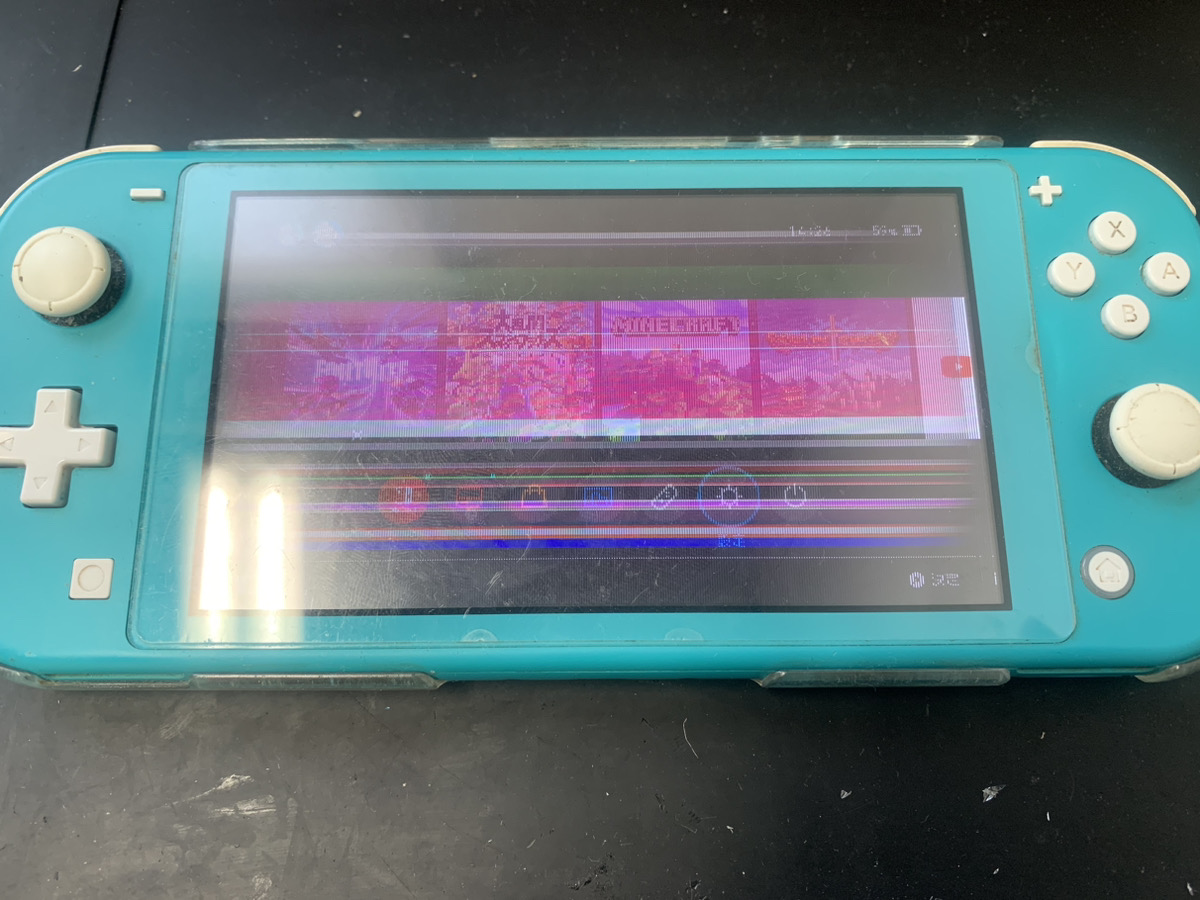 液晶が壊れているNintendo Switch Lite