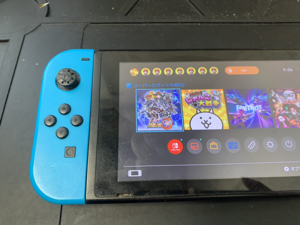 ゲームカードスロット交換後のNintendo Switch