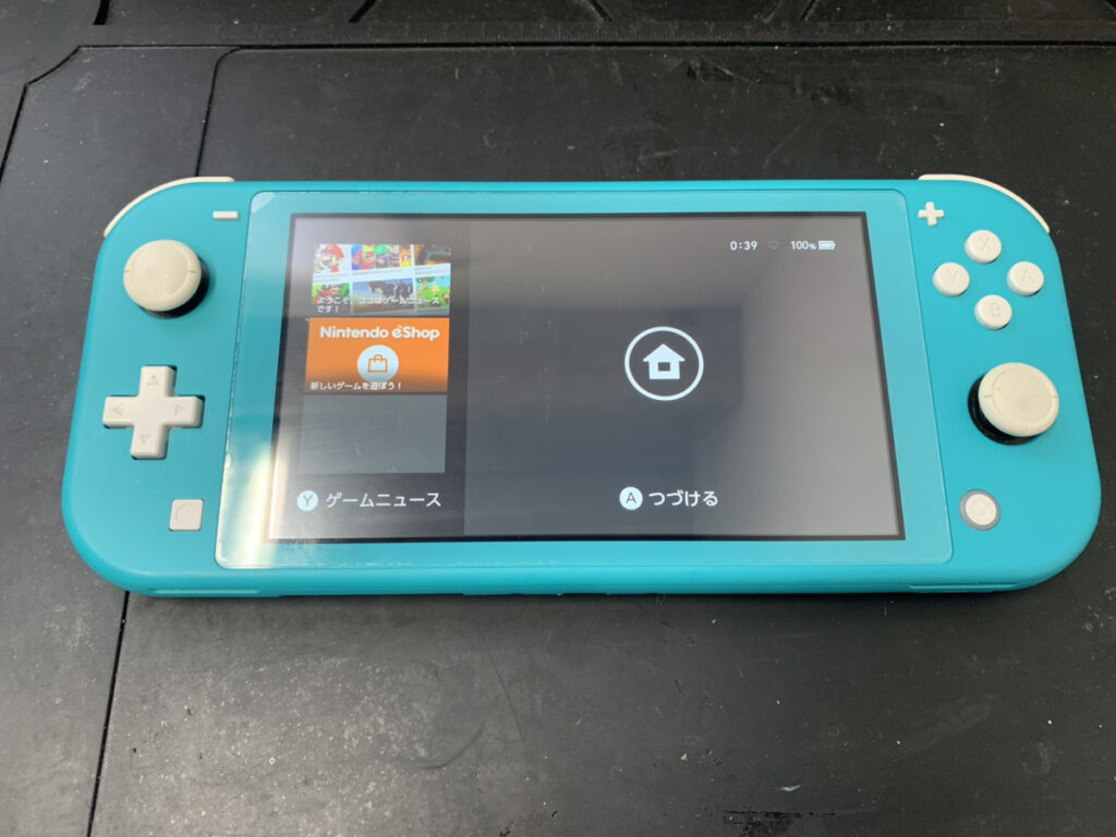 無事復旧したNintendo Switch Lite