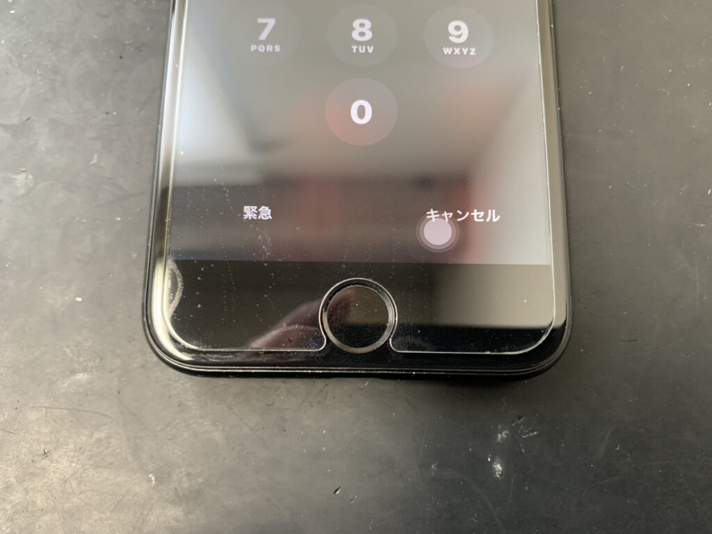 ホームボタン修理後のiPhoneSE3