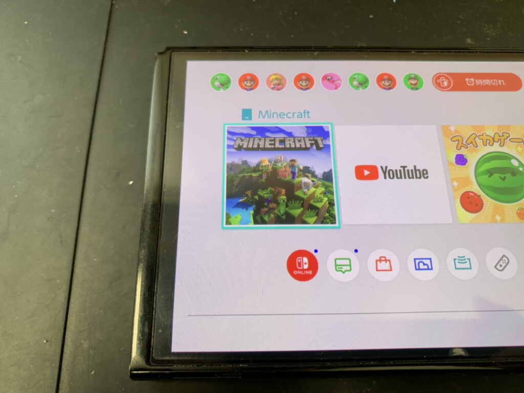 ゲームカードスロット修理後のNintendo Switch有機ELモデル