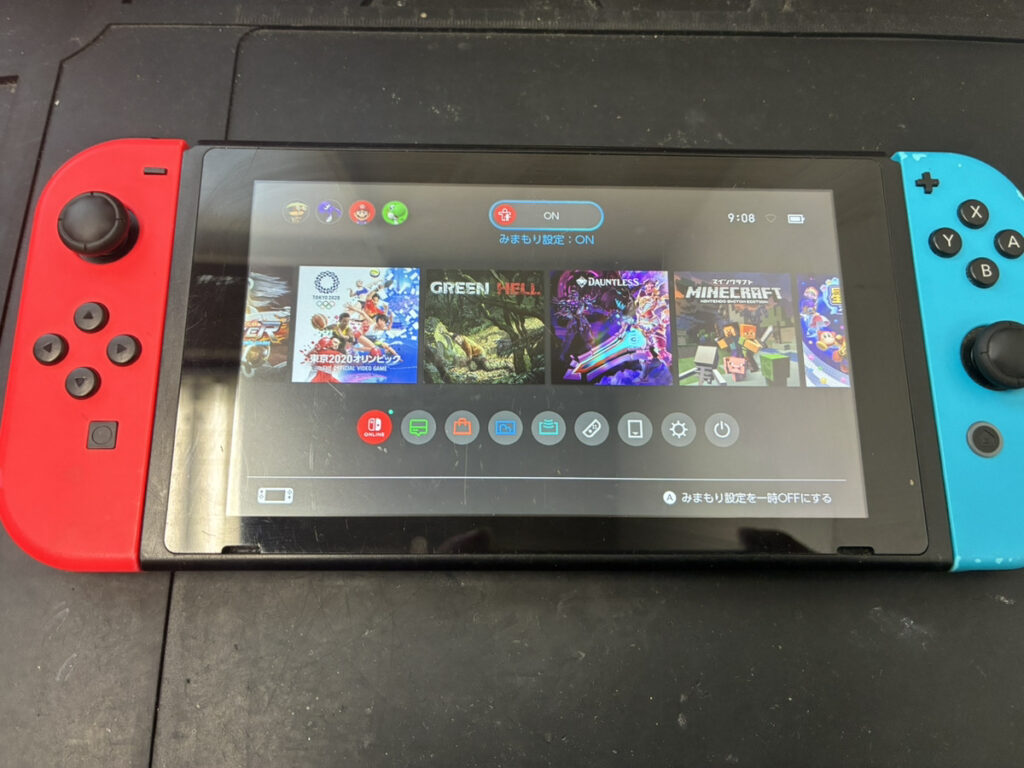 基板修理後のNintendo Switch