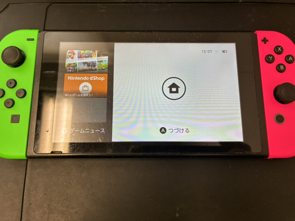 液晶交換後のNintendo Switch