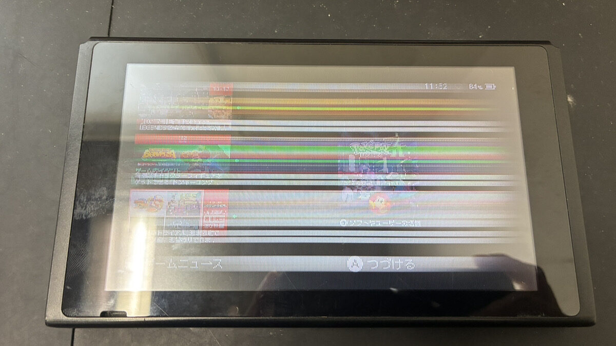 Nintendo Switchの液晶は経年劣化で突然壊れることがあります