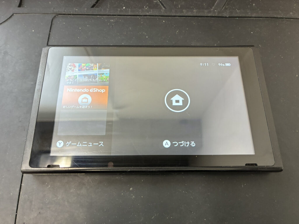 液晶交換後のNintendo Switch