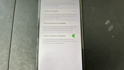 最大容量が『81%』にまで劣化しているiPhone13ProMaxのバッテリー交換依頼