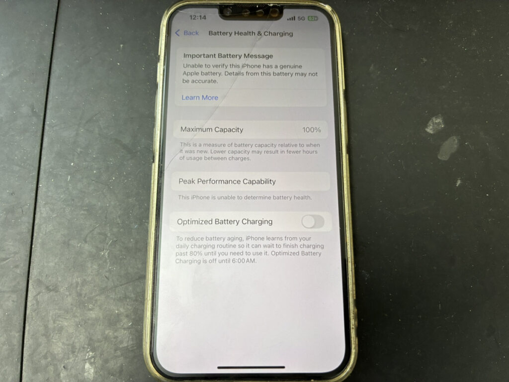 バッテリー交換後のiPhone13ProMax