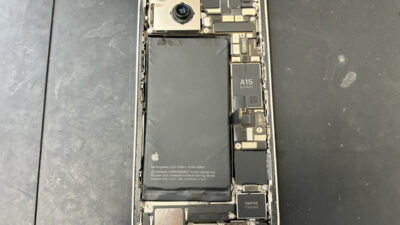 【鹿児島】iPhone14 起動不良修理｜他店でバッテリー交換しても直らなかった
