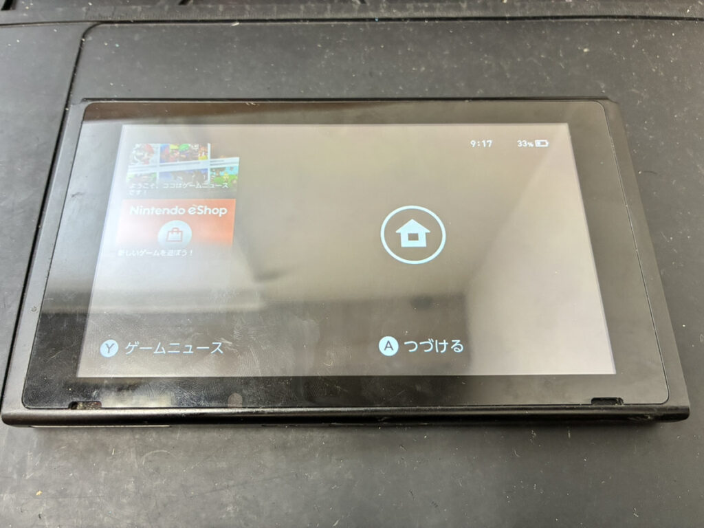 液晶交換後のNintendo Switch