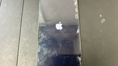 【鹿児島】iPhone 13 Pro Maxの水没修理｜水没によるリンゴループを内部洗浄・画面・バッテリー交換で復旧しました