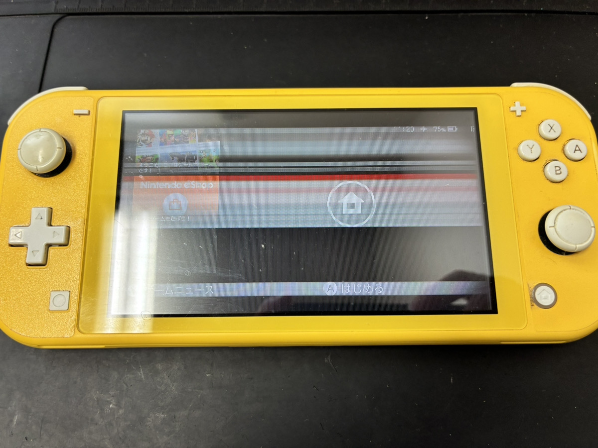 液晶が壊れているNintendo Switch Lite
